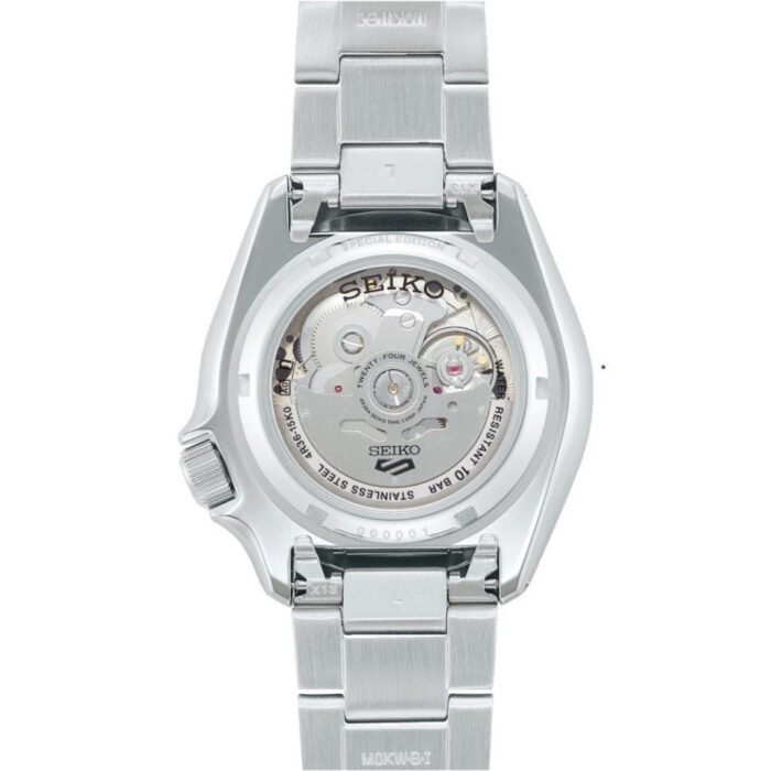Seiko 5 Sports Automatic Blue Dial Silver Steel Strap Watch for Men - SRPK97K1 - Image 6